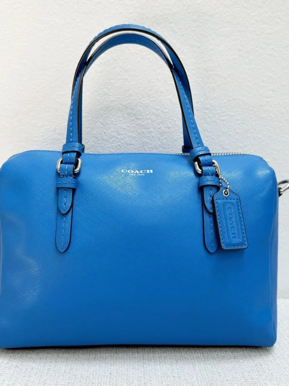 Coach Peyton Bennet Mini Satchel/Sbody - Style F54030 - Bright Blue Leather EUC